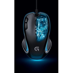 Logitech Gaming Mouse G300s - Optisk Kabling Sort Bl - Perfekt Præcision og Komfort til Gaming!